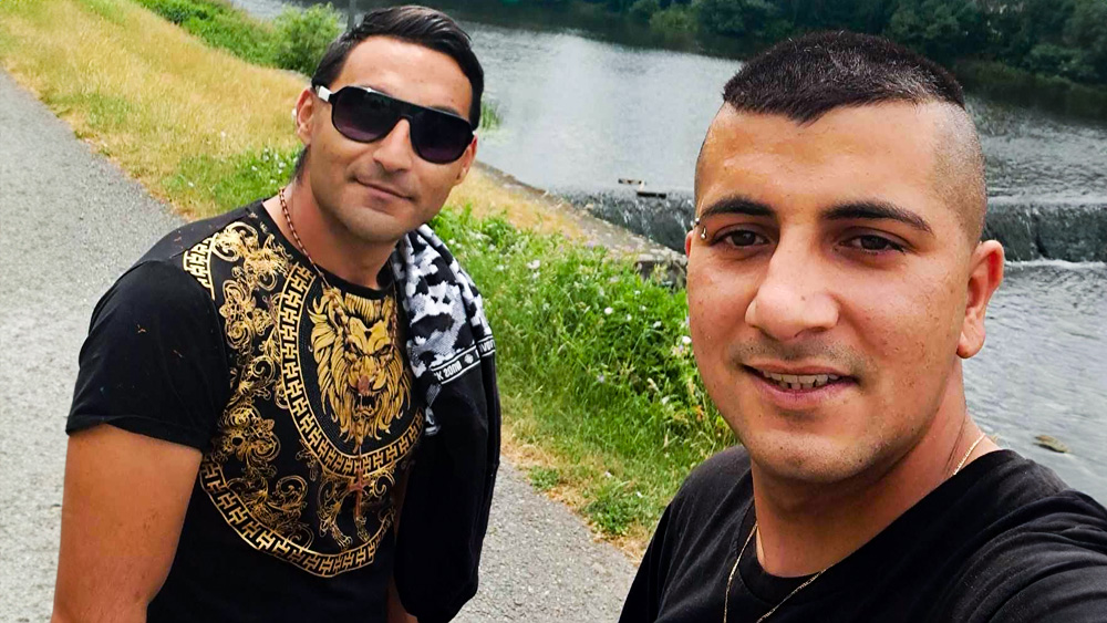 P&iacute;sek, Czech Republic: Romani community members Jan Kuča and Luk&aacute;&scaron; Bandy save a little girl from drowning in a river