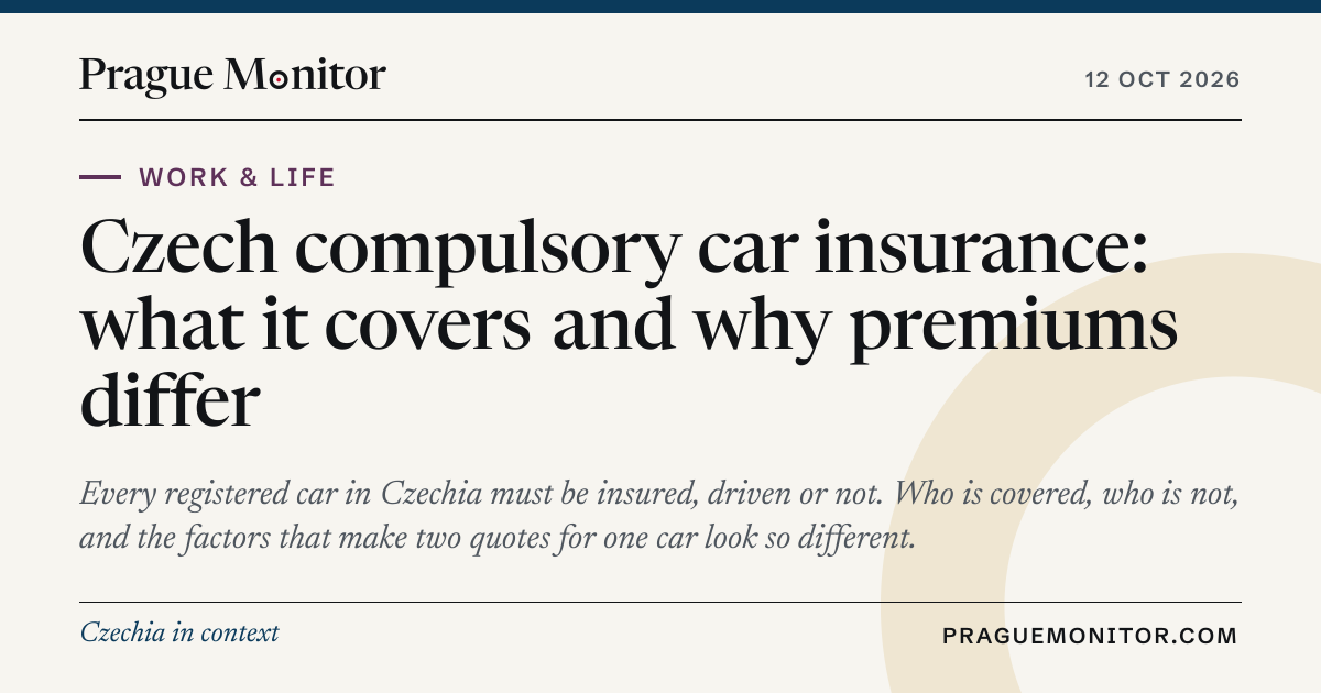 Czech compulsory car insurance: what it covers and why premiums differ